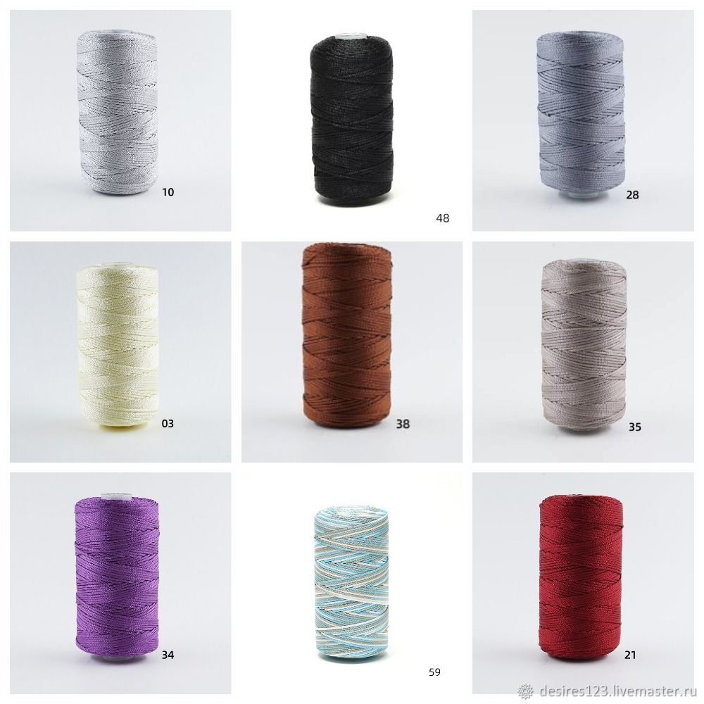 Пряжа: шнур нейлоновый купить в интернет-магазине Ярмарка Мастеров по ...