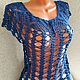 Top openwork 'Anyuta' handmade. Tops. hand knitting from Galina Akhmedova. Online shopping on My Livemaster.  Фото №2