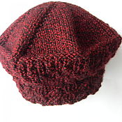 Set Hat and snood made of thick yarn with a lapel