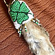 Rabbit's foot 'Luck' with beaded clover. Amulet. breath of eternity. My Livemaster. Фото №4