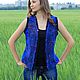 Valano-knit vest 'Blue dreams', Vests, Ishimbai,  Фото №1