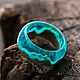 Ring made of wood and resin 'Dunes of Sahara', Rings, Kostroma,  Фото №1