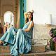 Dress made of flax 'Rhapsody in Blue'. Sundresses. Alexandra Maiskaya. Online shopping on My Livemaster.  Фото №2