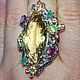 Order Ring 'Summer day' with citrine with rubies and emeralds. SELENA. Livemaster. . Rings Фото №3