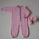 Light pink knitted set. Overall for children. 4 children-baby. Online shopping on My Livemaster.  Фото №2