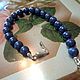 Men's bracelet made of AA sapphire and 925 silver with magnetic lock. Bead bracelet. marusjy. My Livemaster. Фото №4