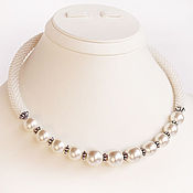 Украшения handmade. Livemaster - original item Necklace choker beads and Swarovski pearls in two variants. Handmade.