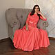 Заказать Летящее коралловое платье. Sati Dresses (satidresses). Ярмарка Мастеров. . Платья Фото №3