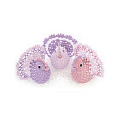 Handmade toys. AMIGURUMI. Knitting. hedgehogs! (set of 2 pcs.)