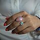 Разъемное серебряное кольцо с турмалином и топазом, Кольца, Баку,  Фото №1