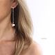 Long dangling chain earrings-very stylish. Earrings. LovelyStones. My Livemaster. Фото №4