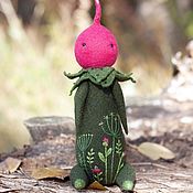 Куклы и игрушки handmade. Livemaster - original item Radish. Collectible Felt Doll (Spring, pink, March 8). Handmade.