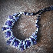 Украшения handmade. Livemaster - original item Jewelry made of natural stones, stylish boho necklace made of amethyst. Handmade.