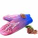 Women's felted mittens 'Pink-blue'. Mittens. WoolHouse *Galina*. My Livemaster. Фото №4