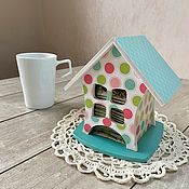 Сувениры и подарки handmade. Livemaster - original item Gifts for March 8: Tea house in polka dots. Handmade.
