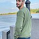 Мужской свитер " Оливковая роща". Свитеры мужские. Toroyan Gayane. Интернет-магазин Ярмарка Мастеров.  Фото №2