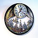 Reloj de pared de péndulo de la ciudad de Moscú para regalo. Watch. Wall ClocksReloj de pared original. Ярмарка Мастеров.  Фото №6