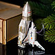 Christmas tree toy Christmas porcelain Christmas tree toy Buran and Energy, Christmas decorations, Moscow,  Фото №1