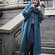 Пальто оверсайз из итальянской буклированной шерсти “Okean biruza”, Пальто, Москва,  Фото №1