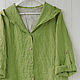 Order Olive cardigan jacket made of 100% linen. etnoart (etnoart). Livemaster. . Cardigans Фото №3