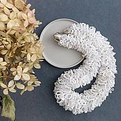 Украшения handmade. Livemaster - original item Necklace White Beaded Fur with Pearls. Handmade.