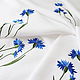 Napkins with embroidered "Cornflower", Swipe, Moscow,  Фото №1