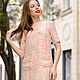 Vestido estilo Chanel beige verano en lino y rayón, Tweed. Dresses. mozaika-rus. Ярмарка Мастеров.  Фото №5