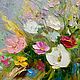 Oil painting flowers with a palette knife. The picture is in pastel tones. Pictures. paintmart (oikos). My Livemaster. Фото №4
