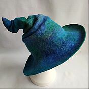 Аксессуары handmade. Livemaster - original item Women`s hat with brim. The telescope is emerald turquoise.. Handmade.