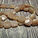 Oligoclase solar stone faceted square. Beads1. Elena (luxury-fittings). My Livemaster. Фото №5