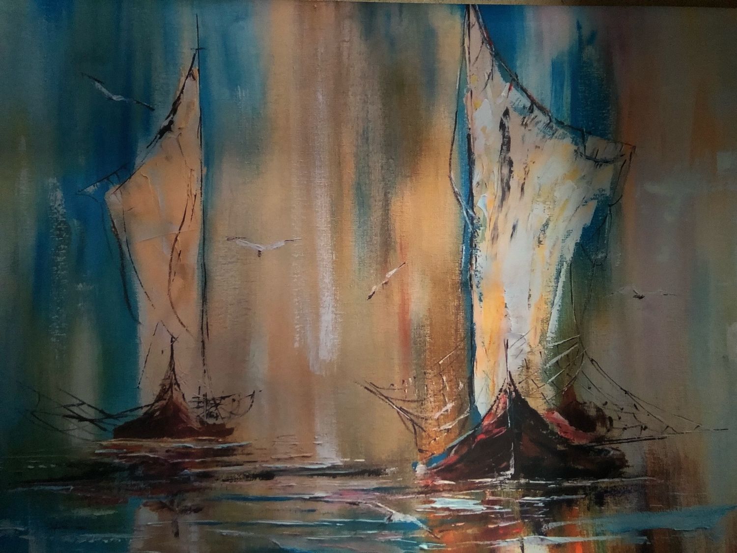Постер с подсветкой под живопись «Корабли» в интернет-магазине Ярмарка ...