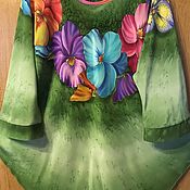 Батик-шарф "Орхидейный"