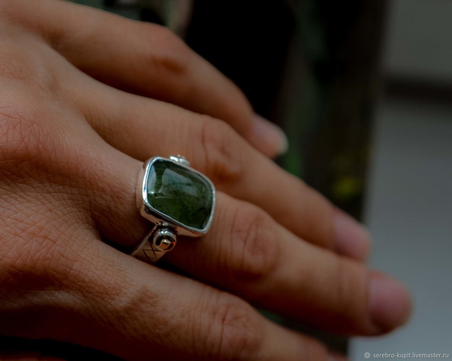Перстень с бериллом мужской