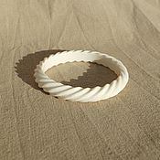 Винтаж handmade. Livemaster - original item Twisted bracelet in ivory.. Handmade.