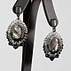 black with silver. Tango earrings with black mother of pearl. Earrings. Elena Potsepnya Jewelry. My Livemaster. Фото №5