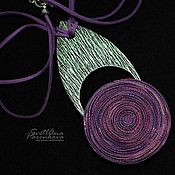 Украшения ручной работы. Ярмарка Мастеров - ручная работа Colgante transformable púrpura (671) joyería de diseño. Handmade.