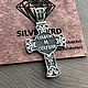 Серебряный крест. Крестик. Silver.krd. Интернет-магазин Ярмарка Мастеров.  Фото №2