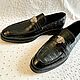 Loafers for men, made of genuine crocodile leather, in black!. Loafers. SHOES&BAGS. My Livemaster. Фото №4