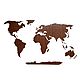 Деревянная карта мира 80х40см с гравировкой и Антарктидой, орех, Карты мира, Москва,  Фото №1