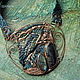 "L'Oiseau bleu" колье вышивка. Подвеска. Julia Chernopazova Art Jewelry. Ярмарка Мастеров.  Фото №6