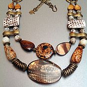 Украшения handmade. Livemaster - original item Necklace ethnic beads made from natural materials by way of the tiger.. Handmade.