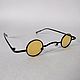 Винтаж: Маленькие стильные круглые очки Базилио с жёлтыми линзами. Очки винтажные. VINTAGE. Ярмарка Мастеров.  Фото №6
