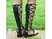 Order Gladiator sandals black from the texture of the skin. Katorina Rukodelnica HandMadeButik. Livemaster. . Sandals Фото №3
