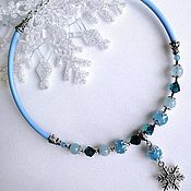 Украшения handmade. Livemaster - original item Necklace of blue quartz and chalcedony 