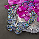 Necklace in the shape of a butterfly 'Casa batlló': Swarovski crystals, Japanese seed beads, Necklace, Moscow,  Фото №1