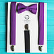 Bow tie and suspenders set purple VIOLET/ bow tie, suspenders. Ties. Respect Accessories. Online shopping on My Livemaster.  Фото №2