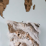Для дома и интерьера handmade. Livemaster - original item Fur cushion cover (lynx fur). Handmade.