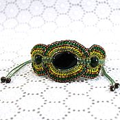 Украшения handmade. Livemaster - original item Bracelet braided: Dragon`s eye. Boho bracelet. Macrame and beads. Handmade.