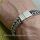 Bracelet 'Double-row Bismarck' sterling silver 925. Braided bracelet. Jewelry happiness Master BRB. My Livemaster. Фото №6