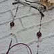 Chains for glasses: Red flower. Chain for glasses. Elena (luxus-stil). Интернет-магазин Ярмарка Мастеров.  Фото №2